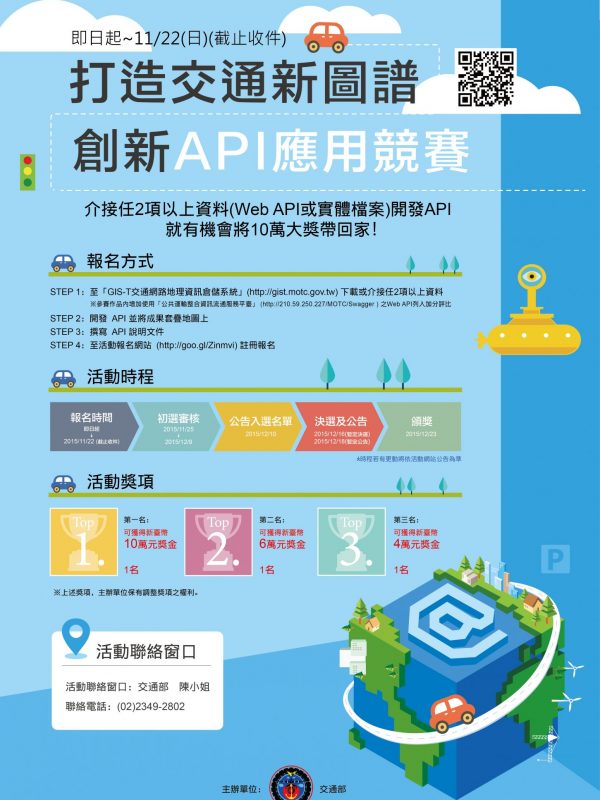 交通部「打造交通新圖譜　創新API應用競賽」_海報